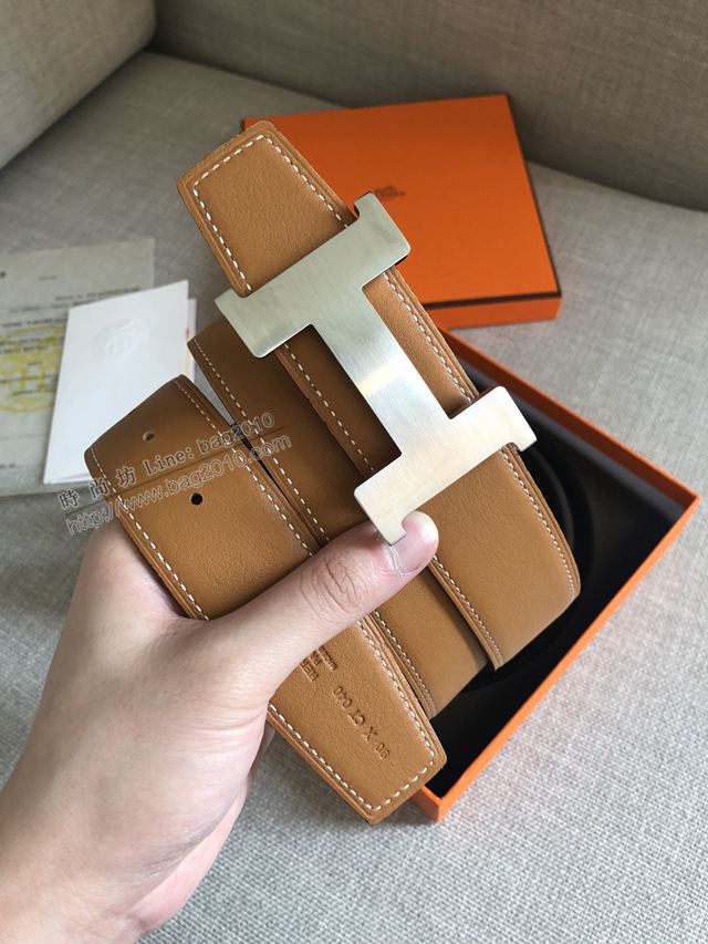 Hermes皮帶 官網同步 38MM 進口原版皮 愛馬仕雙面腰帶  xfp2074